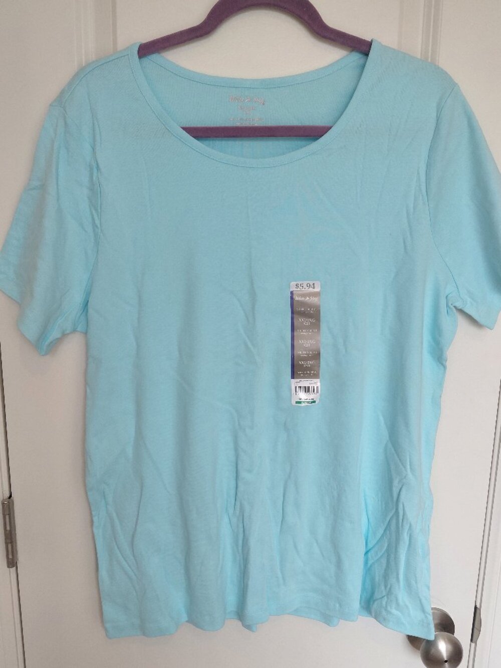 Light Blue Scoop Neck Tee